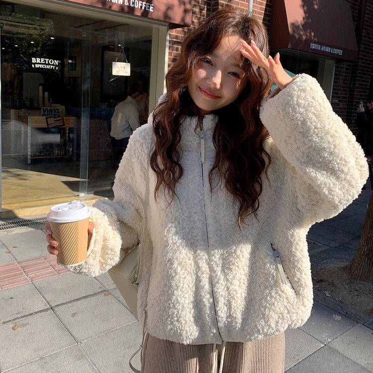 Quality Winter Clothing Jacket - Lamswollen jas Koreaanse Dongdaemun Hoge kwaliteit