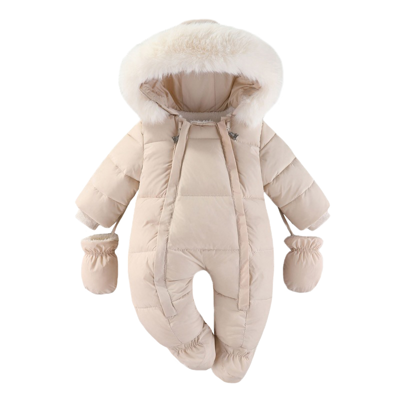 Winter Clothing For Baby Girl - Winter pasgeboren baby romper met handschoenen