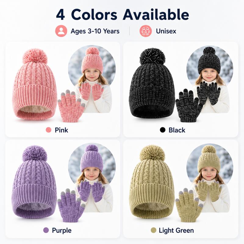 Kinderen Winter Gebreide Muts  - Knit Glove Touch Screen recensie en prijs