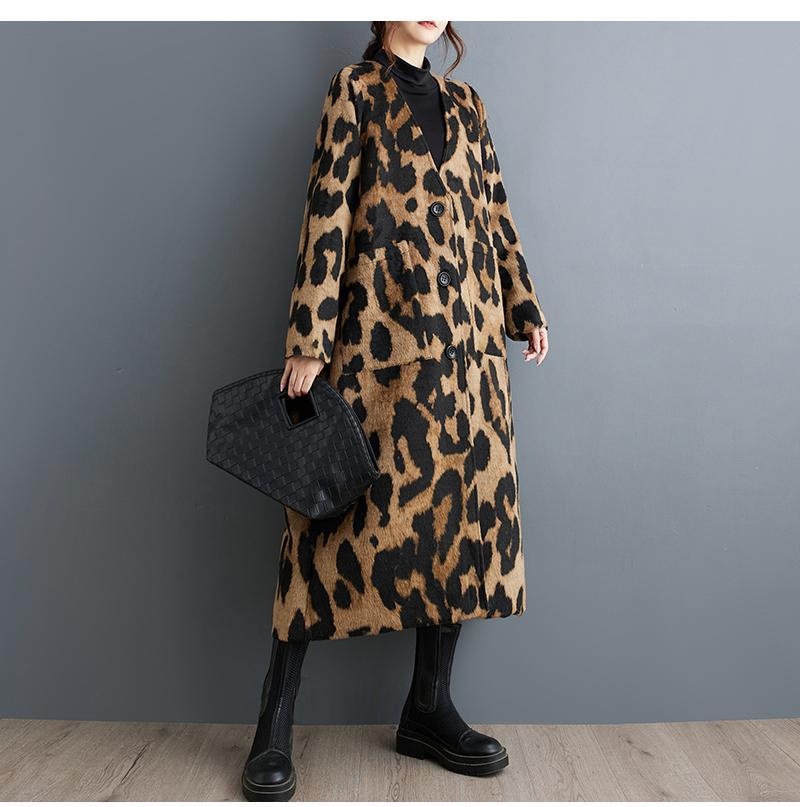 Retro Mode Luipaardprint Wolle - Winter Clothing Layers recensie en prijs