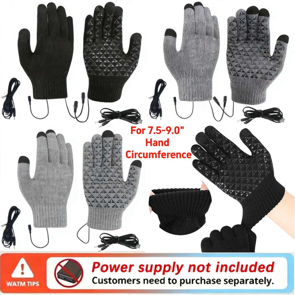 5-1Pairs USB Verwarmde Gebreid - Knit Glove Touch Screen recensie en prijs